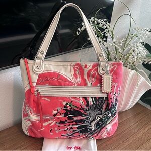 Coach Poppy Flower Sequin Glam Tote Shoulder Bag - Like New!